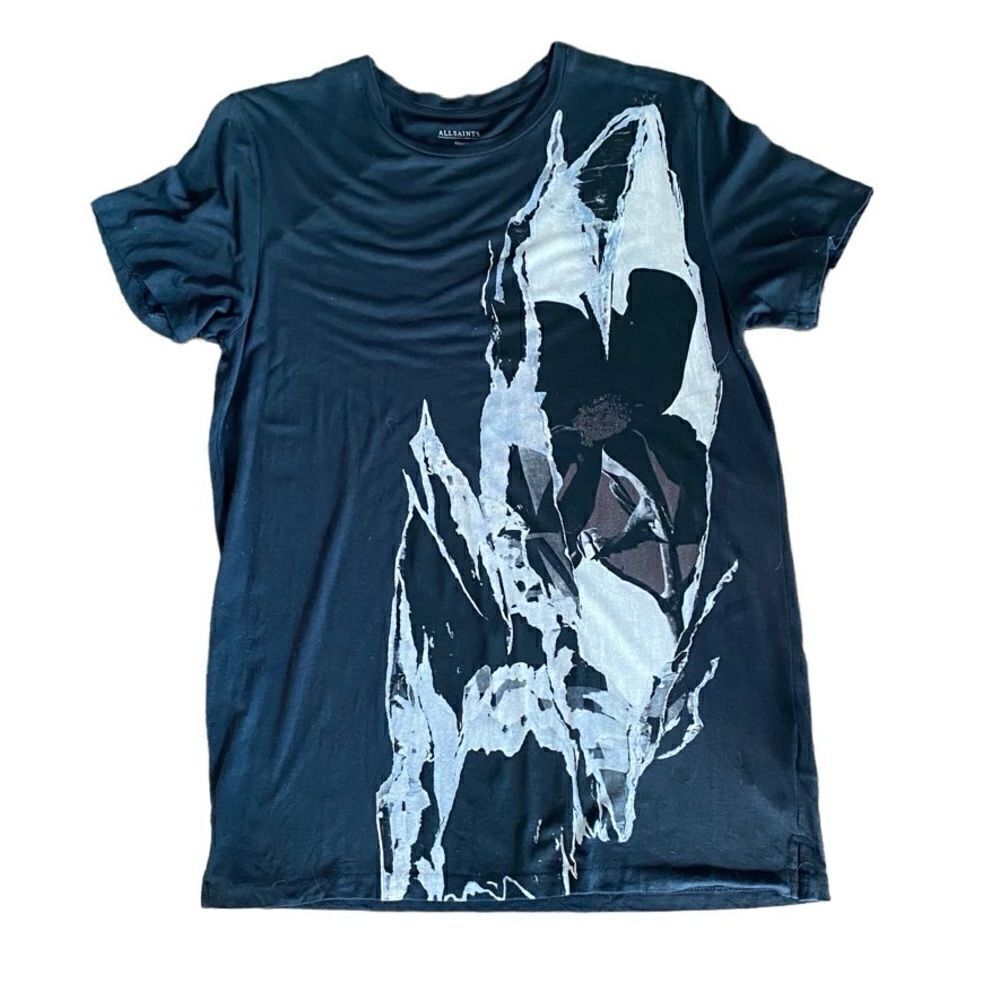 All Saints Rip It Up Tee Short Sleeve Crewneck Tunic Small